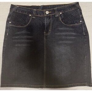 Women's X-Mail mini denim skirt, 40/42 Plus Size denim skirt
